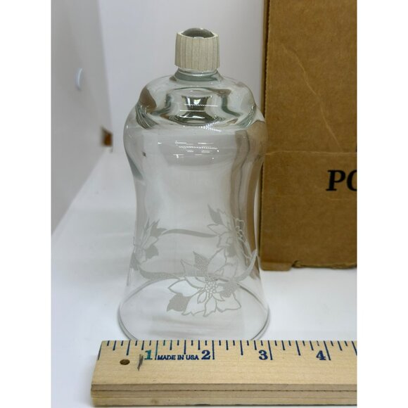 HOMCO Poinsettia Votive Glass Candle Holders 5.5"x3 - Set of 4 NIB Holiday Decor - Picture 5 of 8